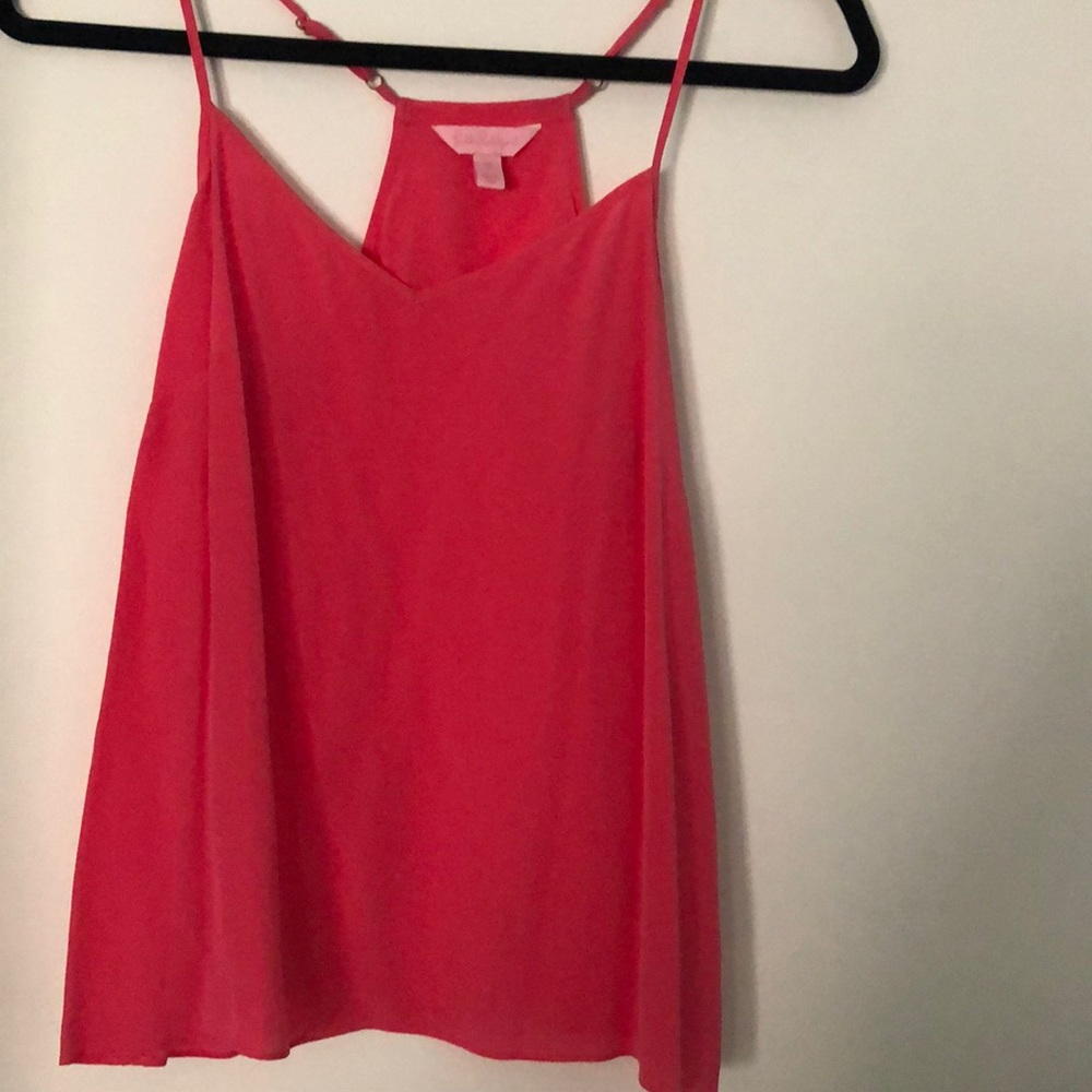 Lilly Pulitzer Pink Silk Dusk Lileeze Tank Top XS